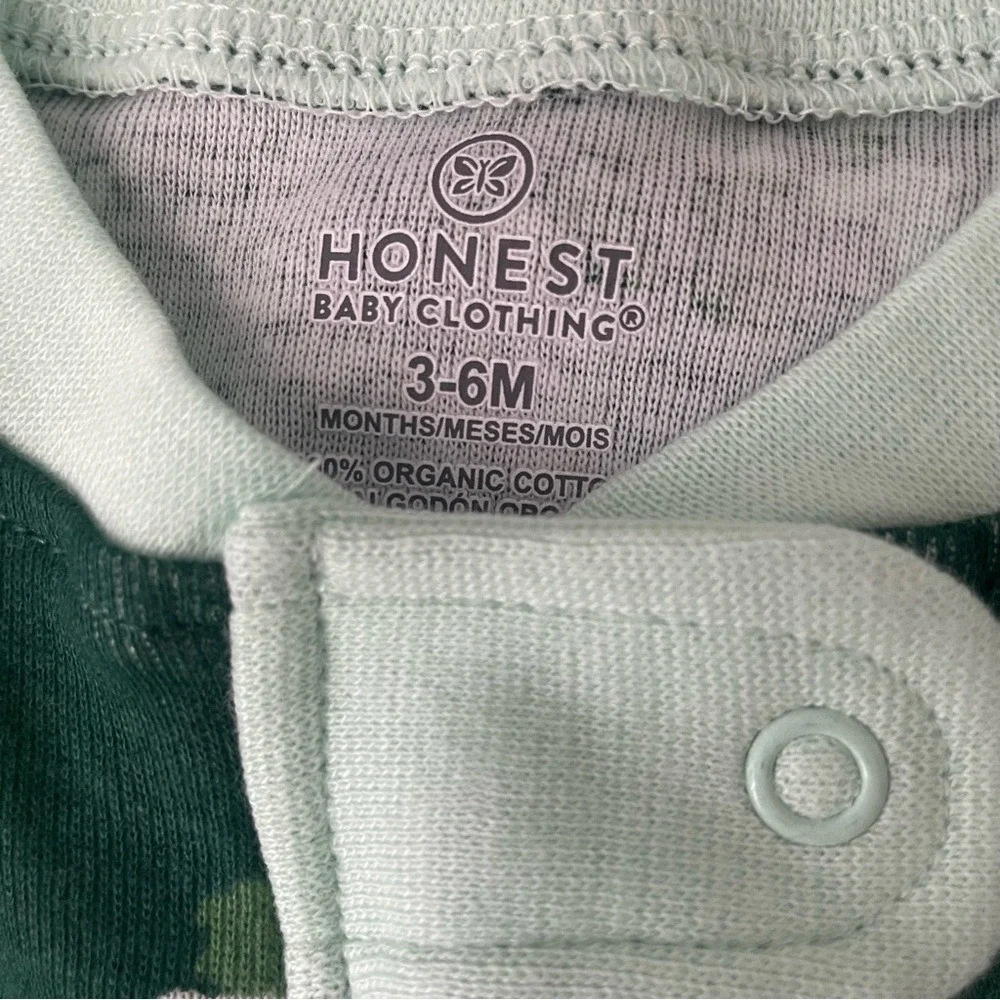 Honest Baby‎ Clothing Organic Cotton Green Christmas Tree Bodysuit Pajamas, 3-6M